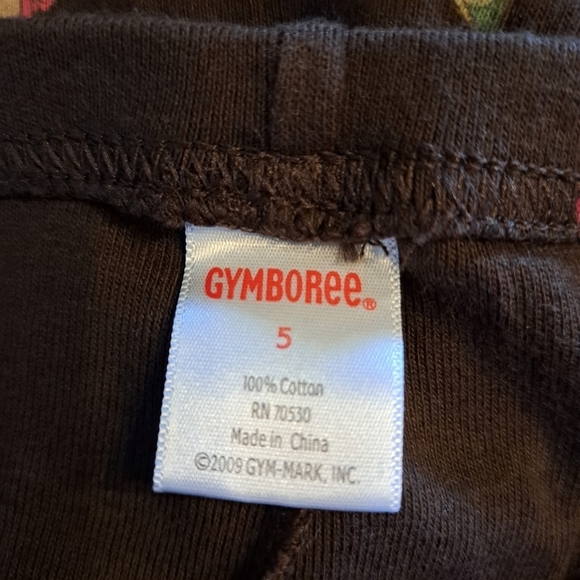 Gymboree girls size 5 brown shoe designed leggings - Picture 3 of 3